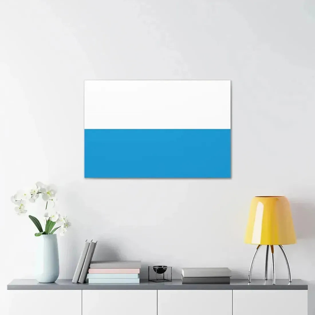 Flag of Bavaria bicolour variant Germany - Canvas Wall Art - The Sticker Space