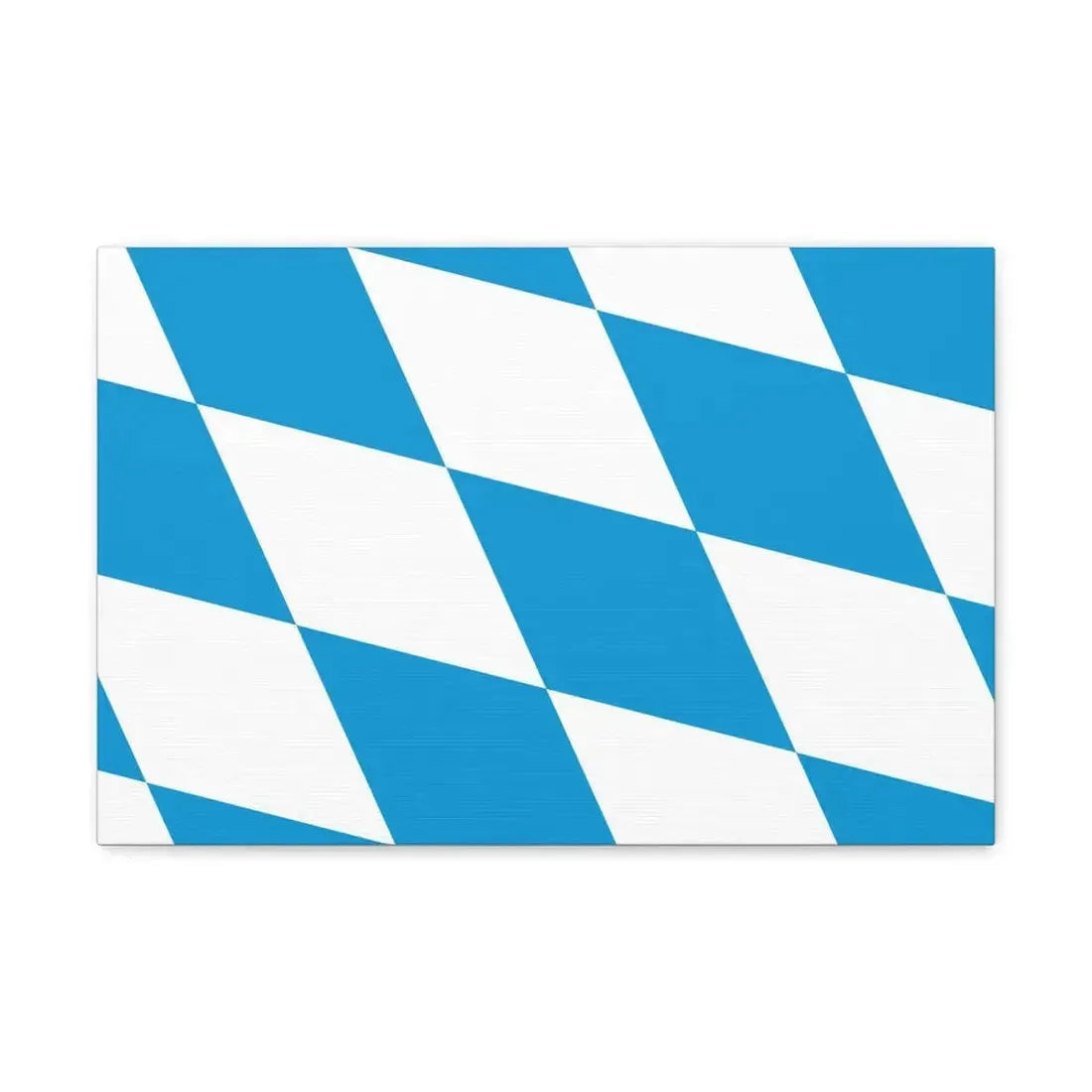 Flag of Bavaria lozengy variant Germany - Canvas Wall Art 18″ x 12″ 1.25" - The Sticker Space