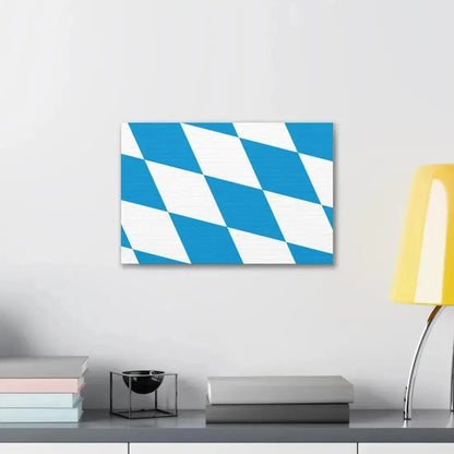 Flag of Bavaria lozengy variant Germany - Canvas Wall Art - The Sticker Space