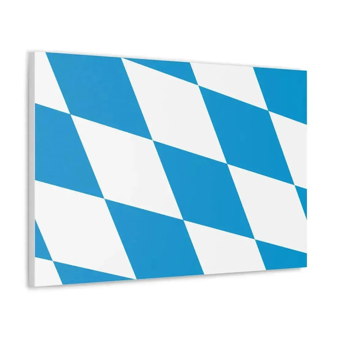 Flag of Bavaria lozengy variant Germany - Canvas Wall Art - The Sticker Space