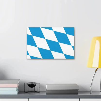 Flag of Bavaria lozengy variant Germany - Canvas Wall Art - The Sticker Space