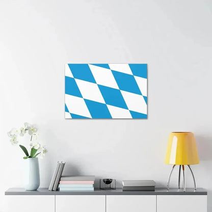Flag of Bavaria lozengy variant Germany - Canvas Wall Art - The Sticker Space