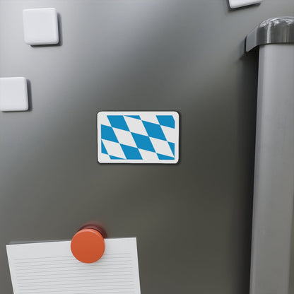 Flag of Bavaria lozengy variant Germany - Die-Cut Magnet-The Sticker Space