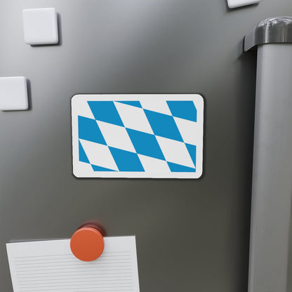 Flag of Bavaria lozengy variant Germany - Die-Cut Magnet-The Sticker Space