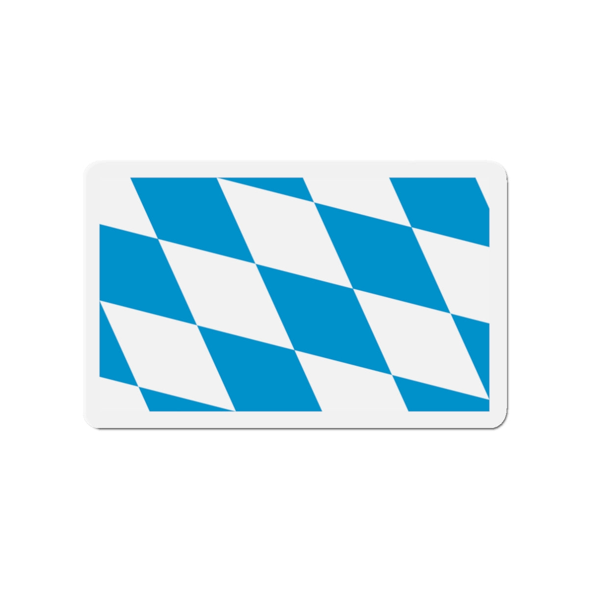 Flag of Bavaria lozengy variant Germany - Die-Cut Magnet-3" x 3"-The Sticker Space