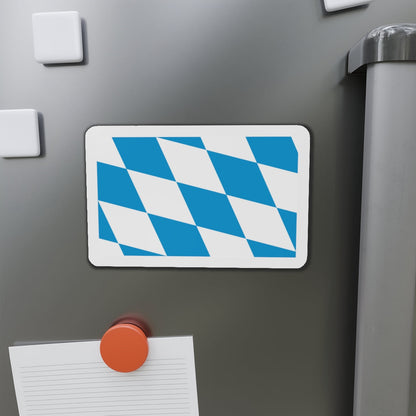 Flag of Bavaria lozengy variant Germany - Die-Cut Magnet-The Sticker Space