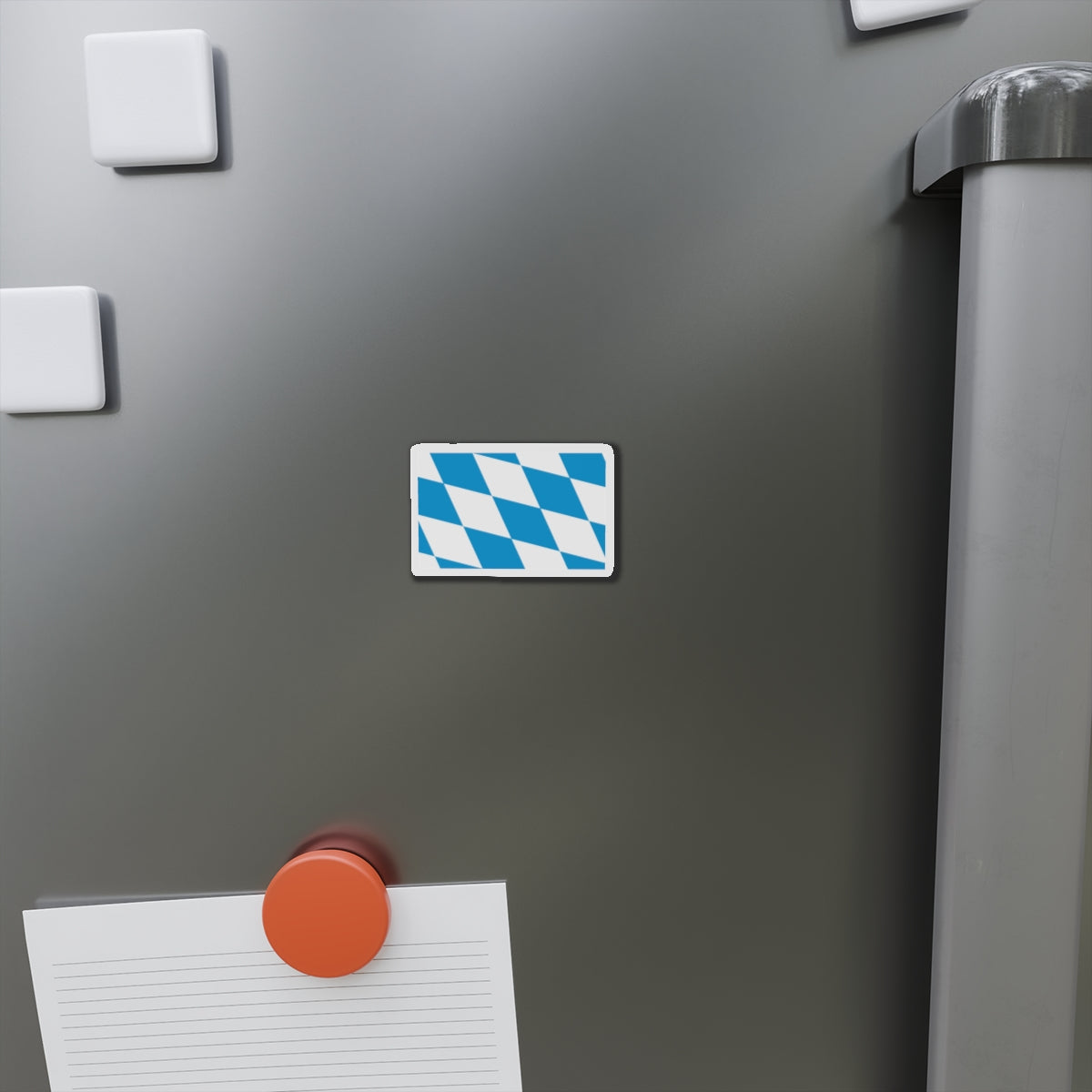 Flag of Bavaria lozengy variant Germany - Die-Cut Magnet-The Sticker Space