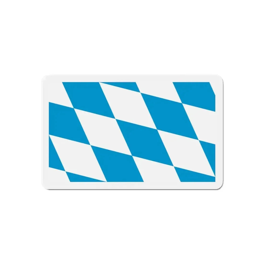Flag of Bavaria lozengy variant Germany - Refrigerator Magnet 6 Inch - The Sticker Space