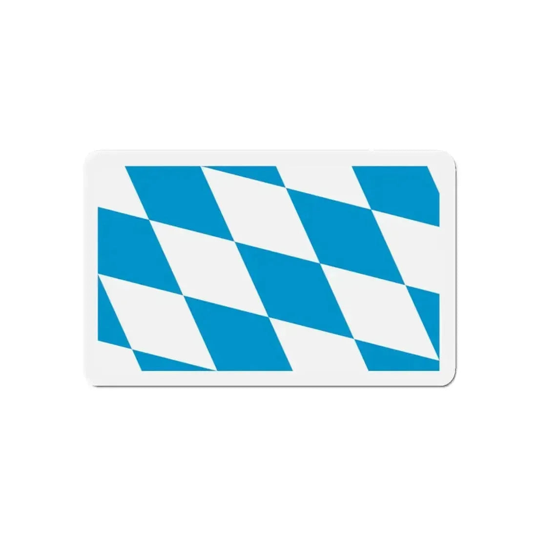 Flag of Bavaria lozengy variant Germany - Refrigerator Magnet - The Sticker Space