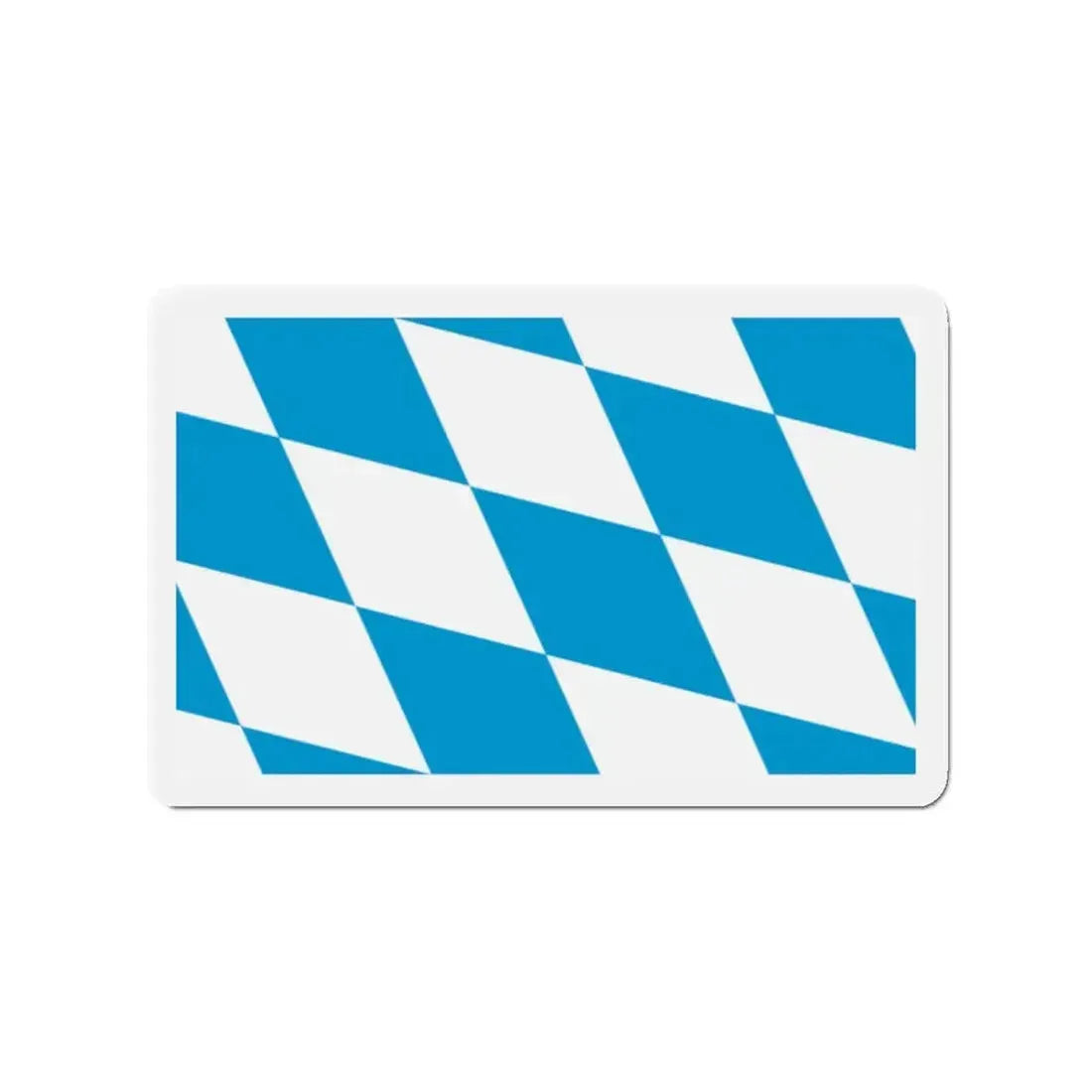 Flag of Bavaria lozengy variant Germany - Refrigerator Magnet - The Sticker Space