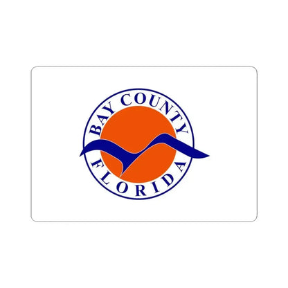 Flag of Bay County Florida (United States) STICKER Vinyl Kiss-Cut Decal 4 Inch White - The Sticker Space