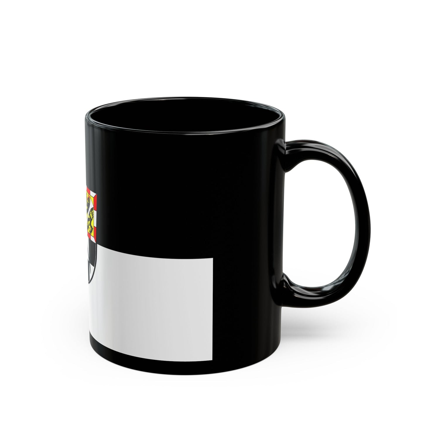 Flag of Bayreuth 2 Germany - Black Coffee Mug-The Sticker Space