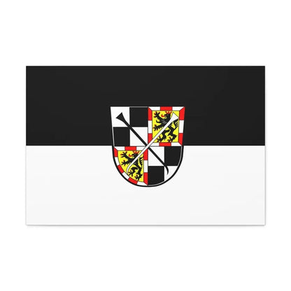 Flag of Bayreuth 2 Germany - Canvas Wall Art 30" x 20" 1.25" - The Sticker Space