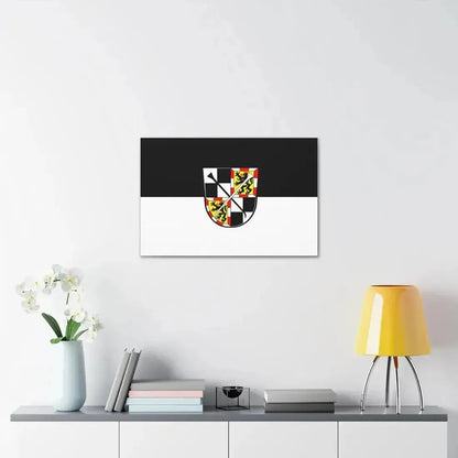 Flag of Bayreuth 2 Germany - Canvas Wall Art - The Sticker Space