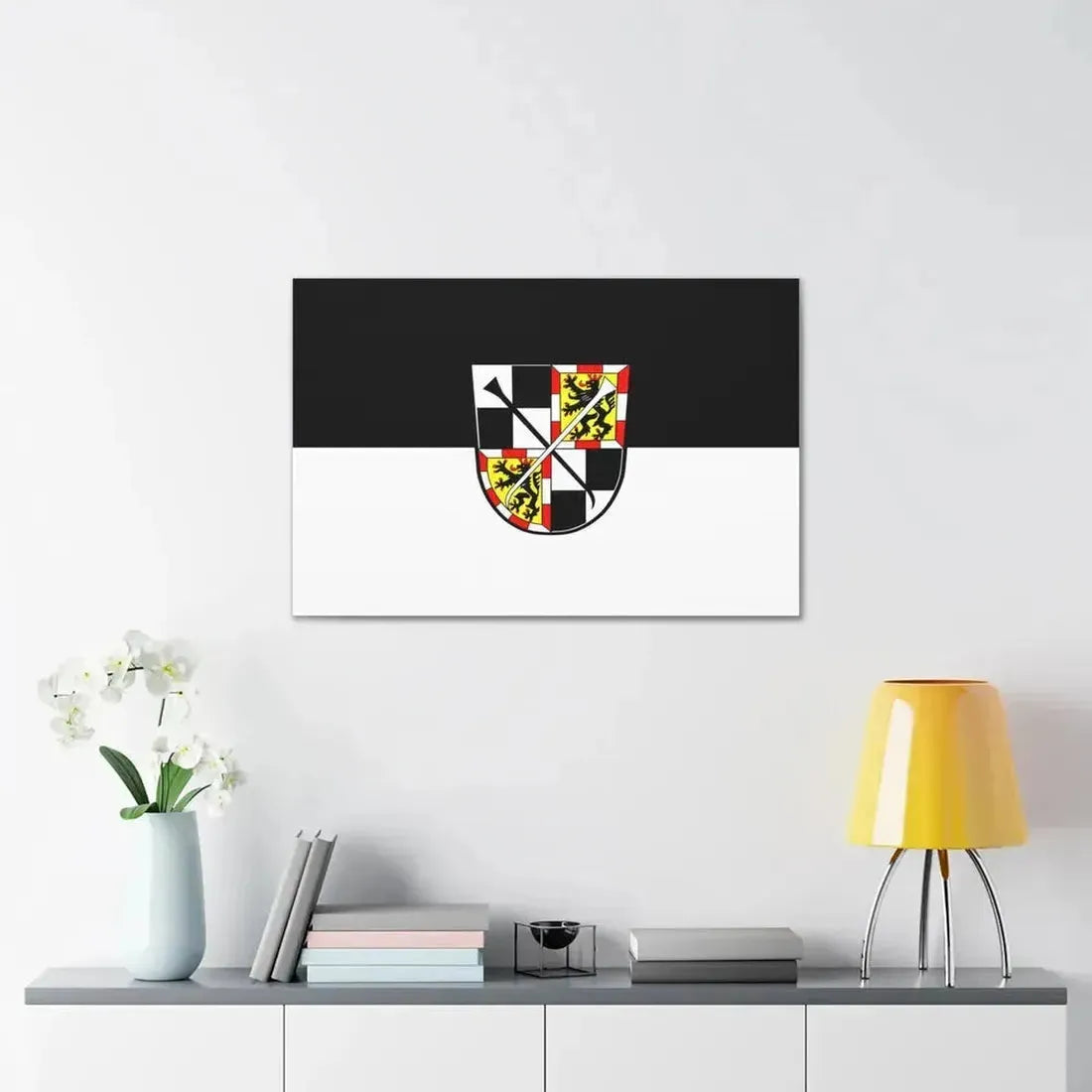 Flag of Bayreuth 2 Germany - Canvas Wall Art - The Sticker Space