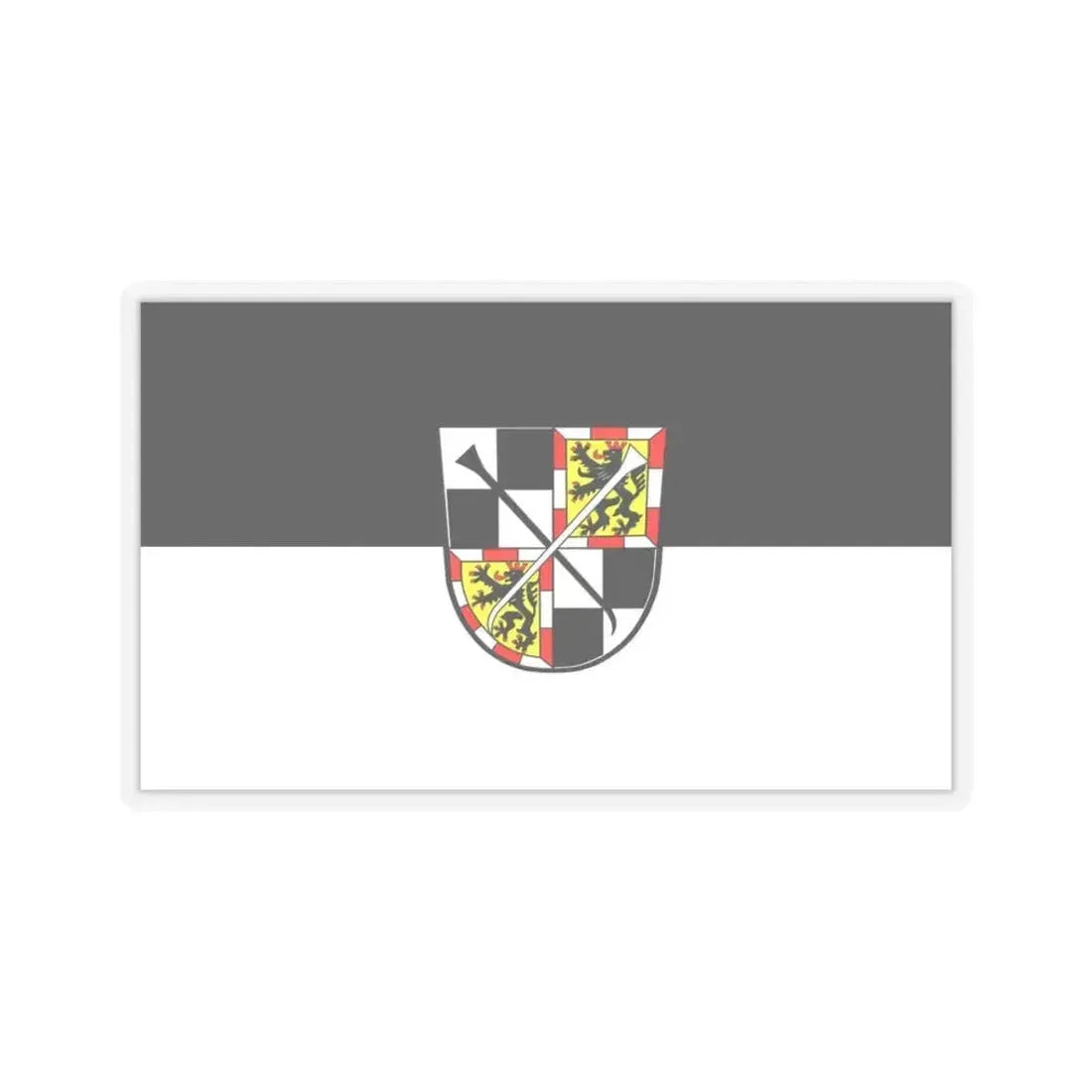 Flag of Bayreuth 2 Germany - STICKER Vinyl Kiss-Cut Decal 3 Inch Transparent - The Sticker Space