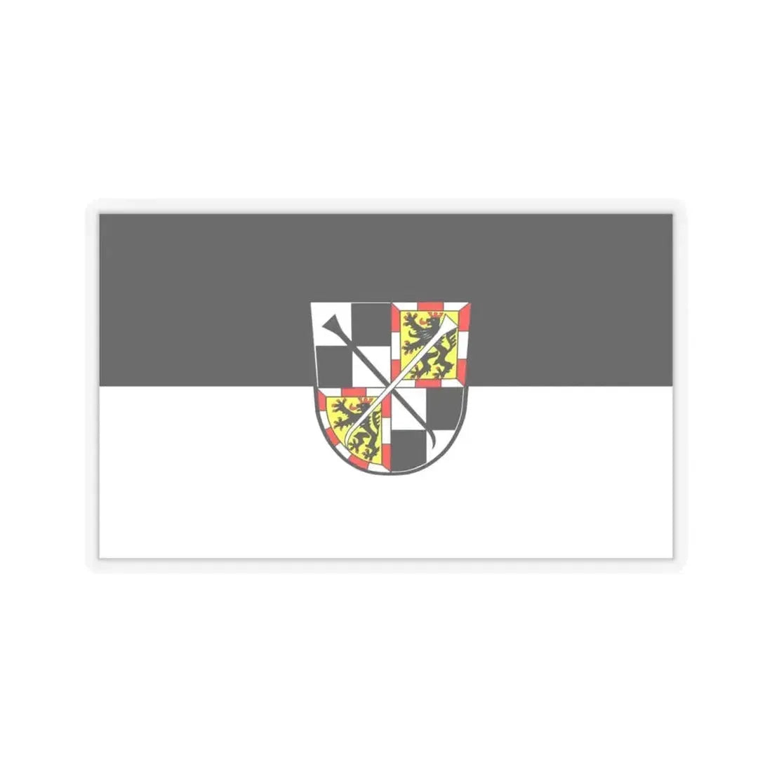 Flag of Bayreuth 2 Germany - STICKER Vinyl Kiss-Cut Decal 6 Inch Transparent - The Sticker Space