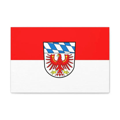 Flag of Bayreuth Germany - Canvas Wall Art 18″ x 12″ 1.25" - The Sticker Space