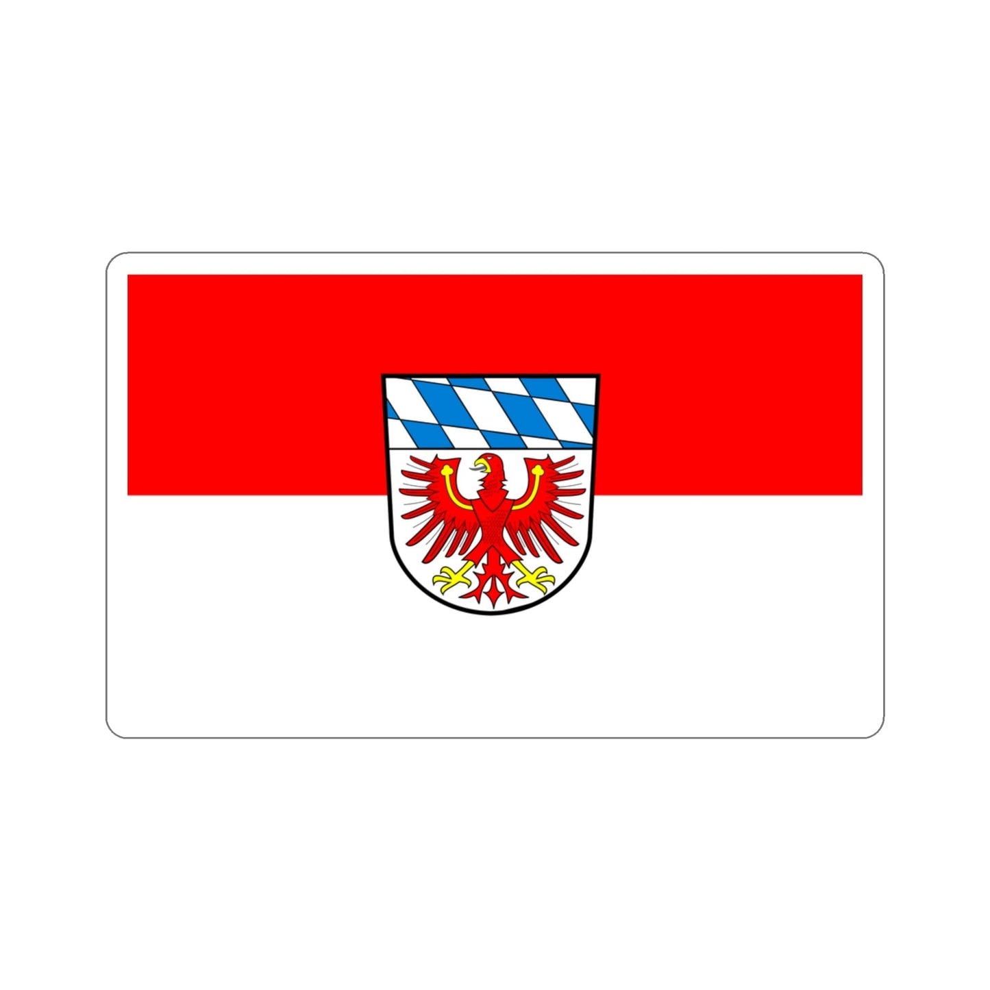 Flag of Bayreuth Germany STICKER Vinyl Die-Cut Decal-3 Inch-The Sticker Space