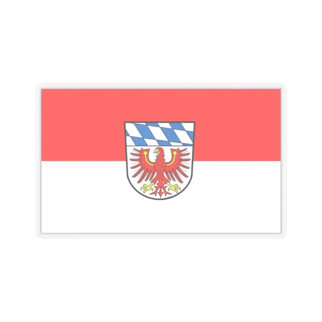Flag of Bayreuth Germany - STICKER Vinyl Kiss-Cut Decal 3 Inch Transparent - The Sticker Space