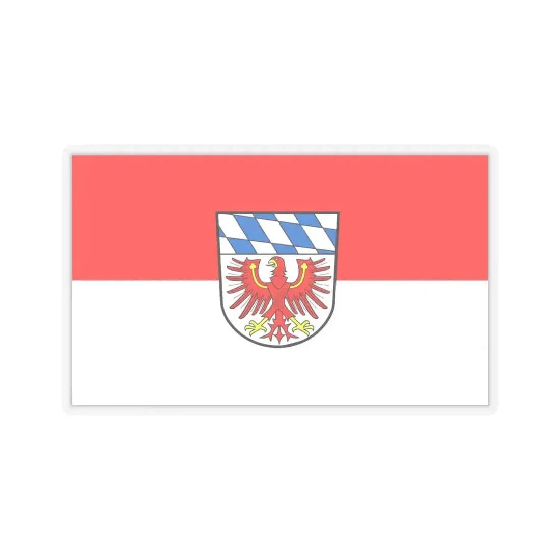 Flag of Bayreuth Germany - STICKER Vinyl Kiss-Cut Decal 4 Inch Transparent - The Sticker Space
