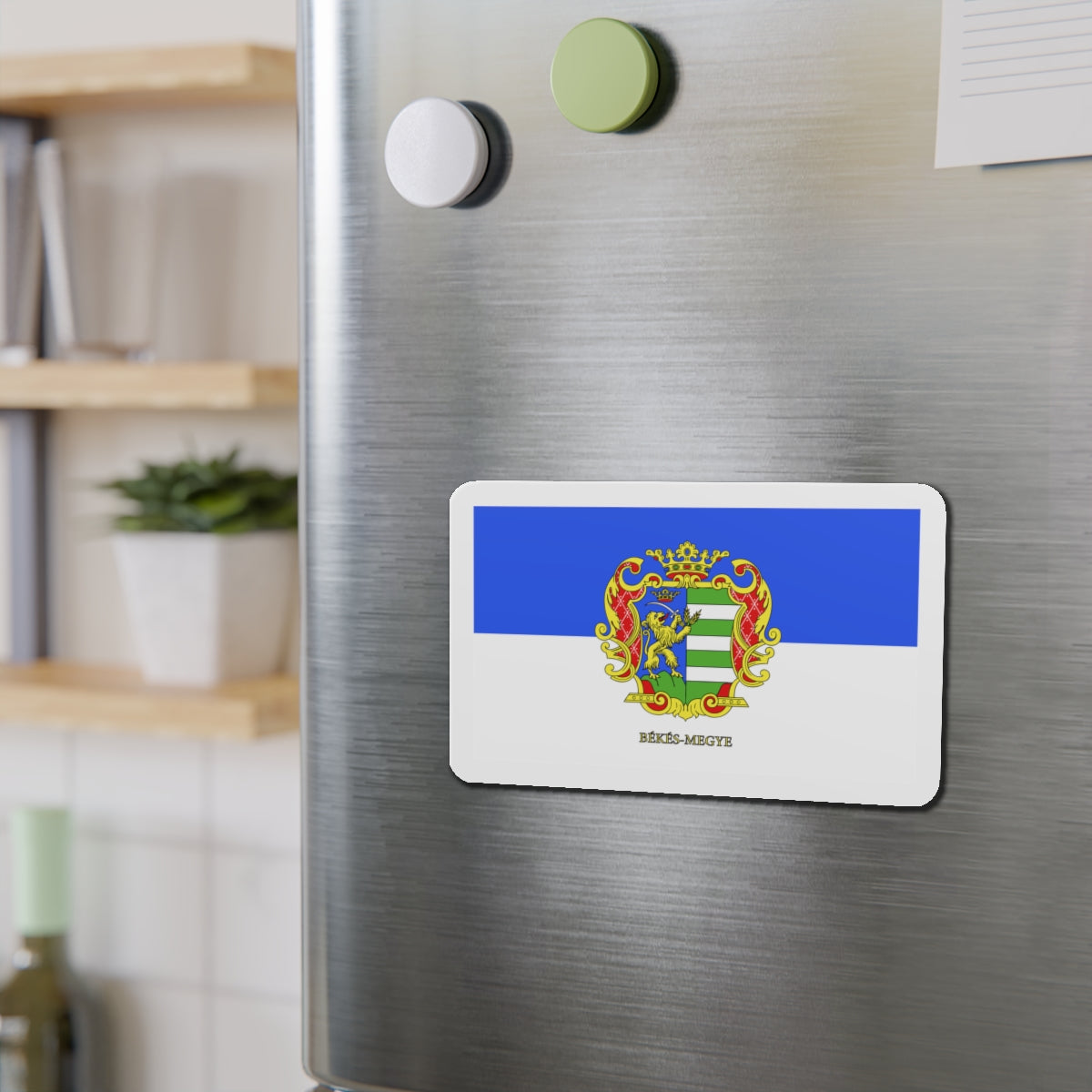 Flag of Békés County Hungary - Die-Cut Magnet-The Sticker Space