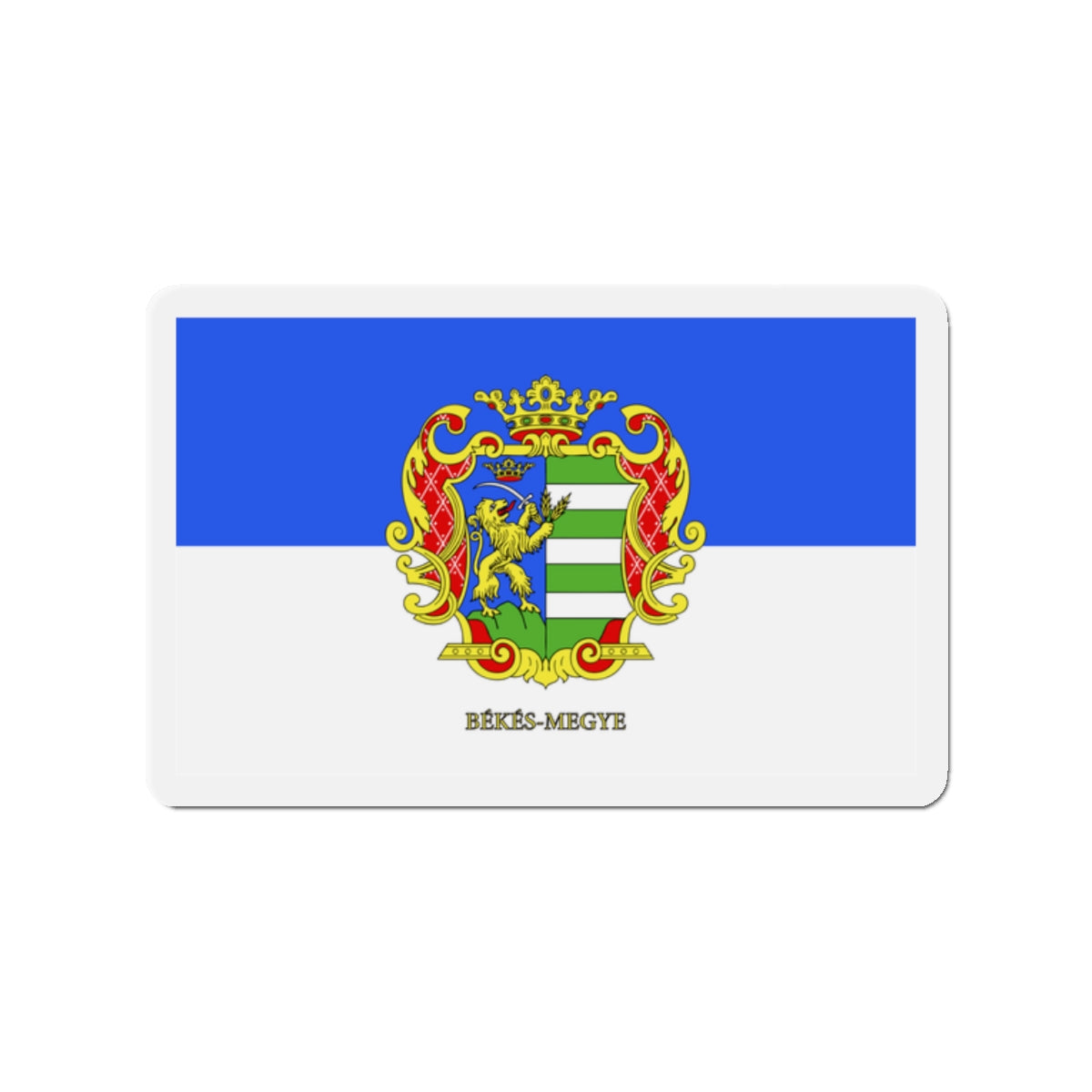 Flag of Békés County Hungary - Die-Cut Magnet-2" x 2"-The Sticker Space