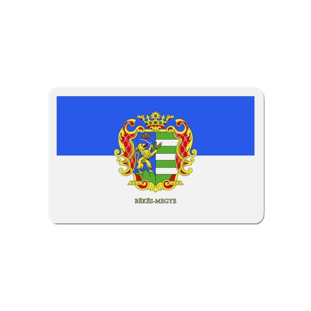 Flag of Békés County Hungary - Die-Cut Magnet-5" x 5"-The Sticker Space