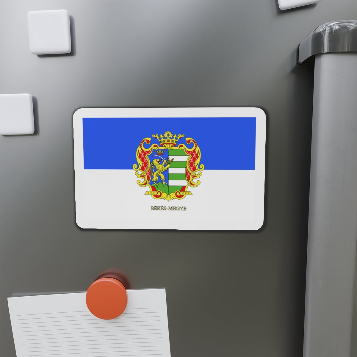 Flag of Békés County Hungary - Die-Cut Magnet-The Sticker Space