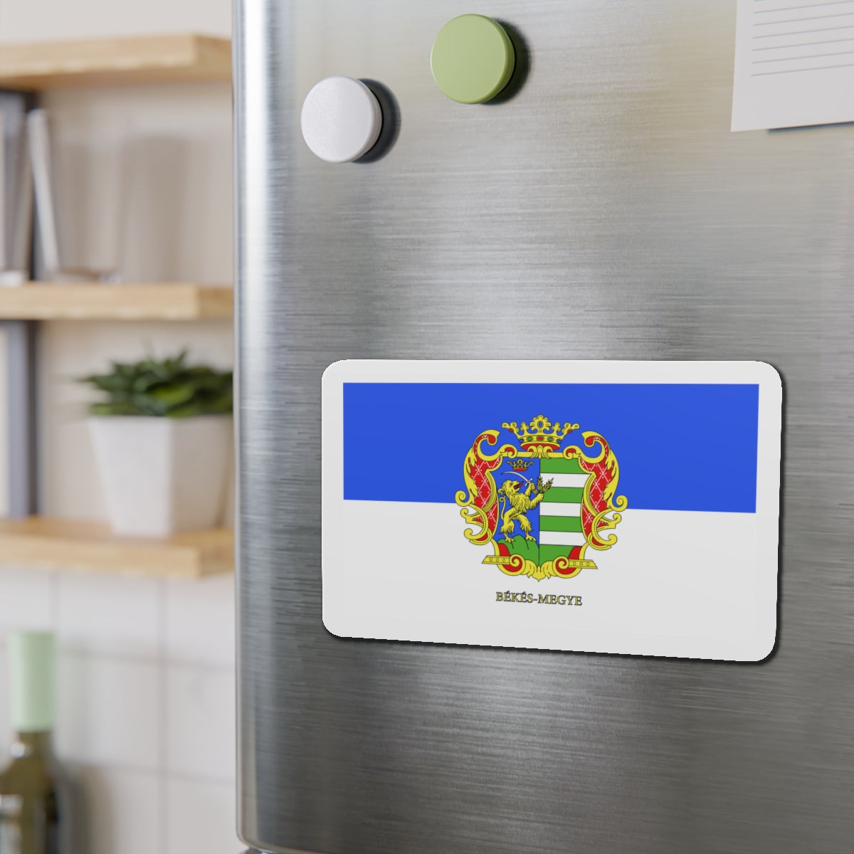 Flag of Békés County Hungary - Die-Cut Magnet-The Sticker Space