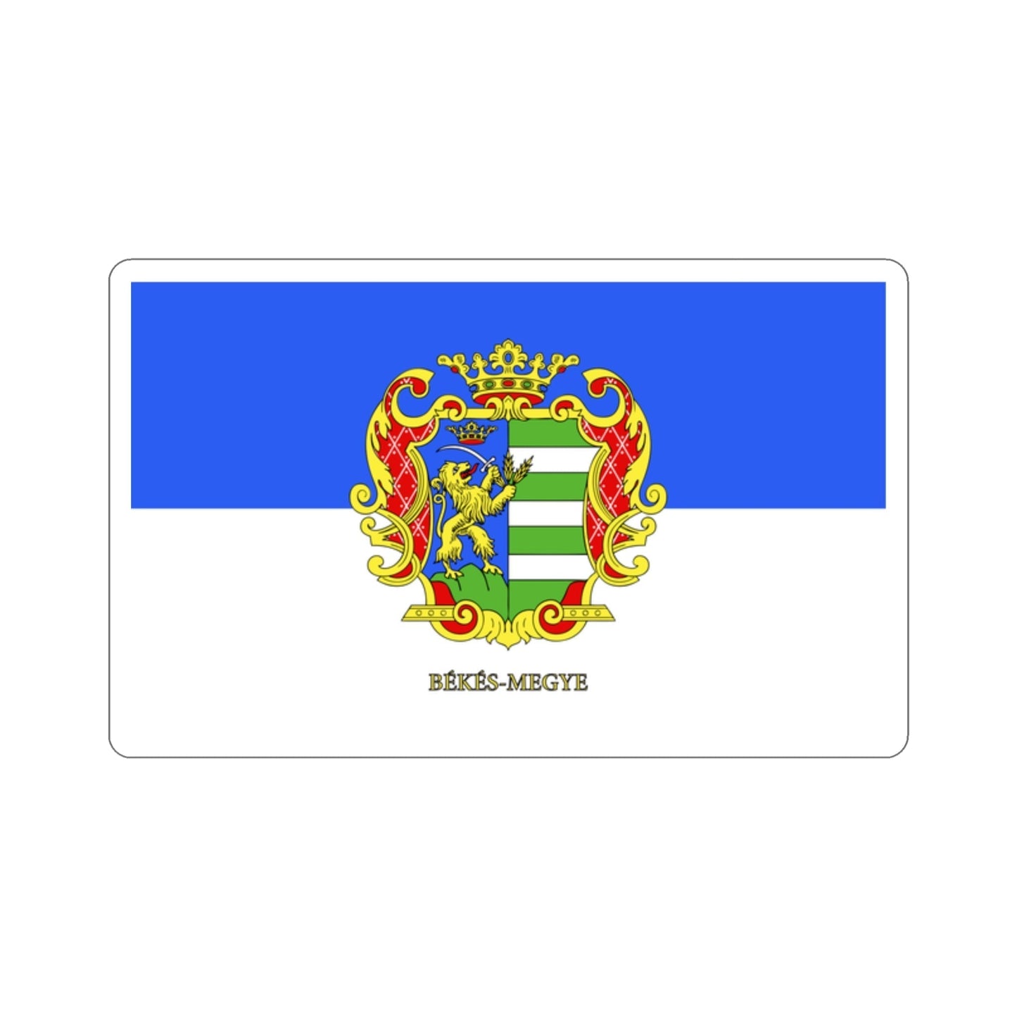 Flag of Békés County Hungary STICKER Vinyl Die-Cut Decal-2 Inch-The Sticker Space