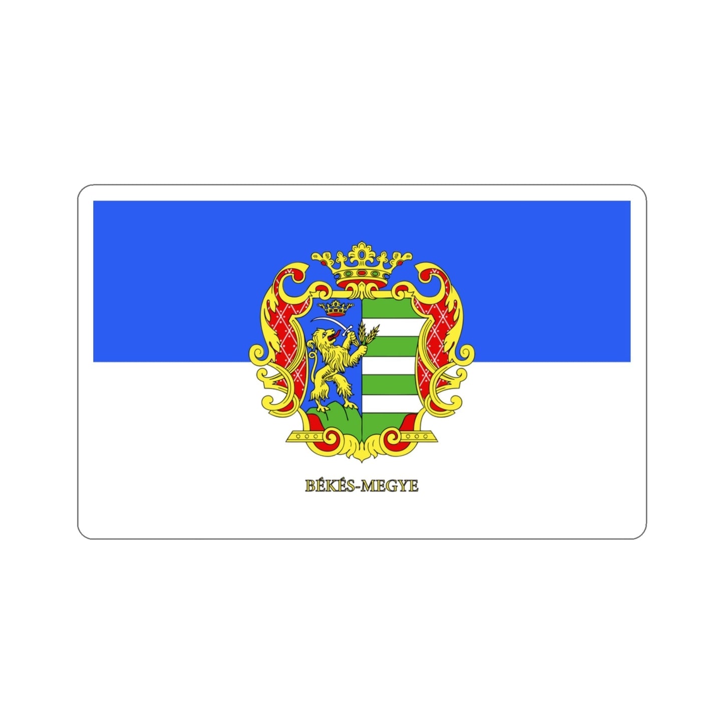 Flag of Békés County Hungary STICKER Vinyl Die-Cut Decal-3 Inch-The Sticker Space