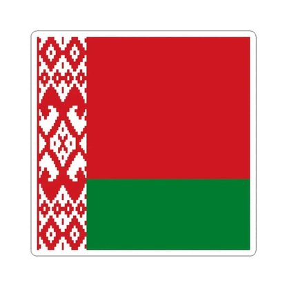 Flag of Belarus 1-1 (Belarus) STICKER Vinyl Kiss-Cut Decal 3 Inch White - The Sticker Space