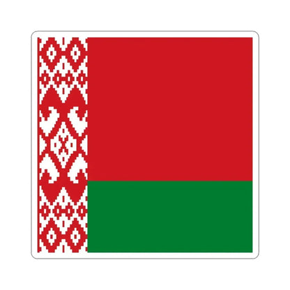 Flag of Belarus 1-1 (Belarus) STICKER Vinyl Kiss-Cut Decal 4 Inch White - The Sticker Space