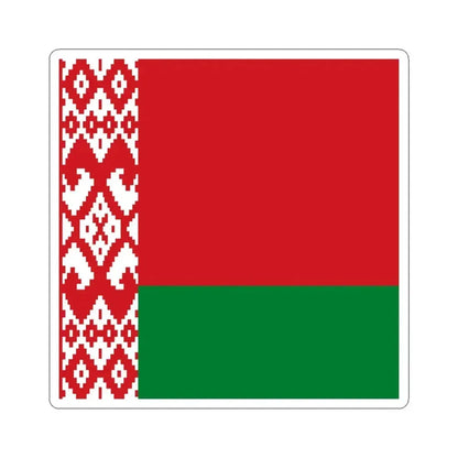 Flag of Belarus 1-1 (Belarus) STICKER Vinyl Kiss-Cut Decal 6 Inch White - The Sticker Space