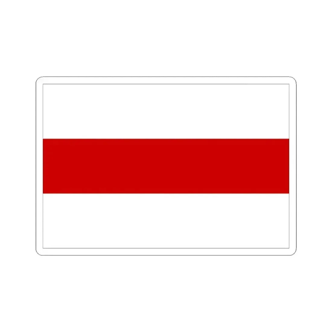 Flag of Belarus 1918 1991-1995 with border (Belarus) STICKER Vinyl Kiss-Cut Decal 3 Inch White - The Sticker Space