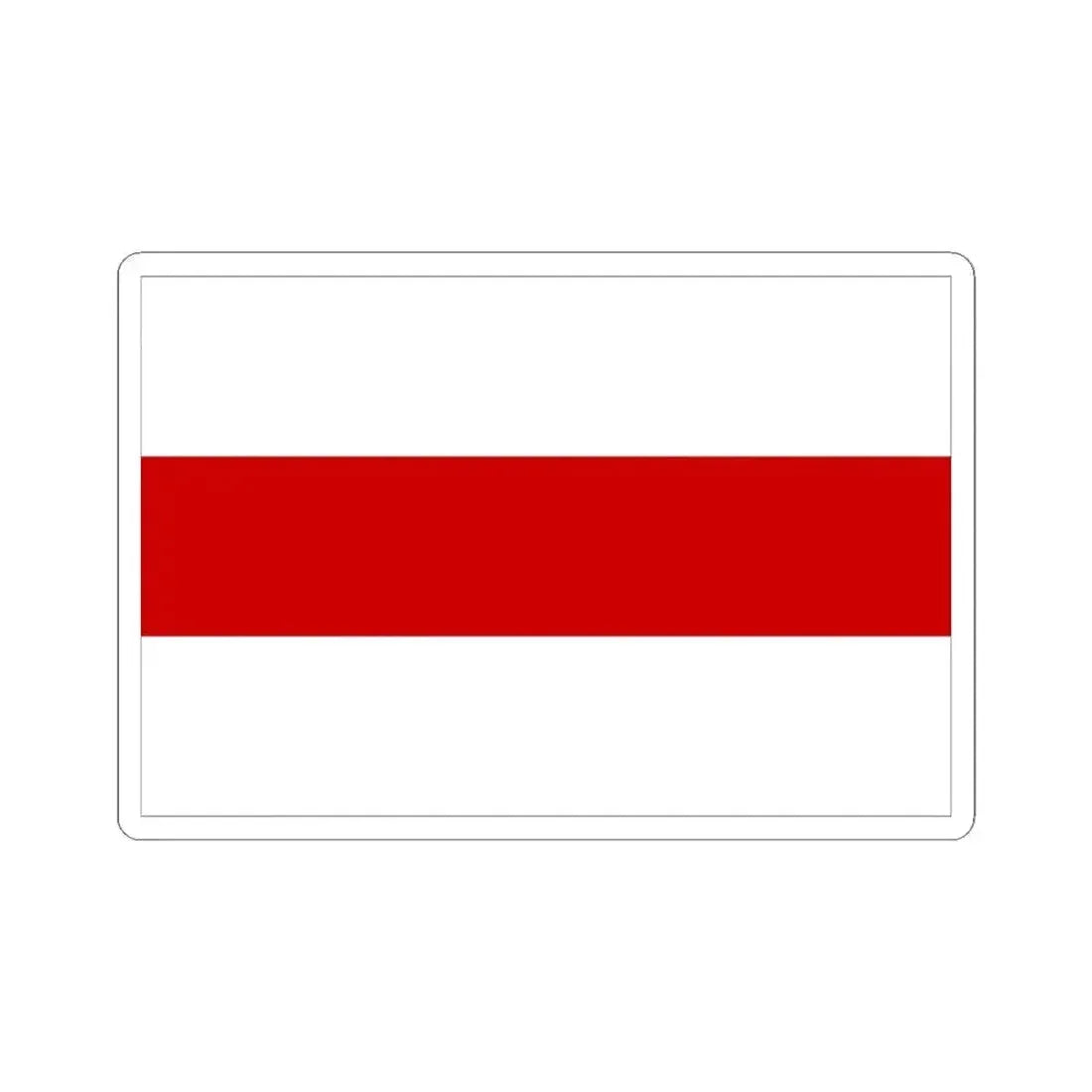 Flag of Belarus 1918 1991-1995 with border (Belarus) STICKER Vinyl Kiss-Cut Decal 4 Inch White - The Sticker Space