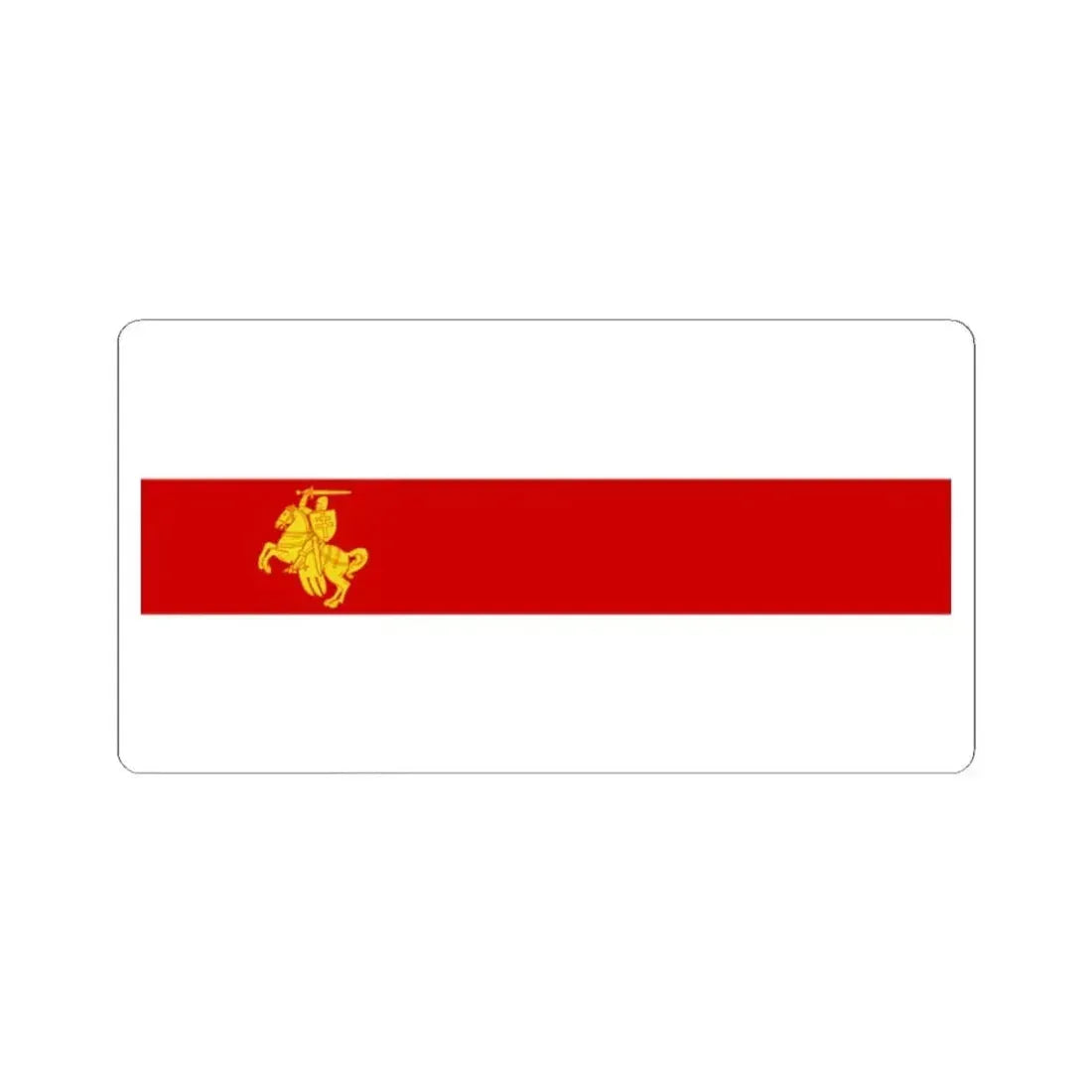 Flag of Belarus 1991-1995 Unofficial Variant (Belarus) STICKER Vinyl Kiss-Cut Decal 2 Inch White - The Sticker Space