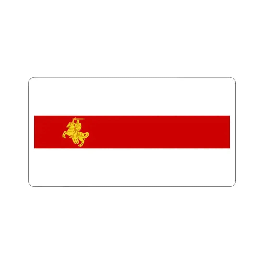 Flag of Belarus 1991-1995 Unofficial Variant (Belarus) STICKER Vinyl Kiss-Cut Decal 3 Inch White - The Sticker Space