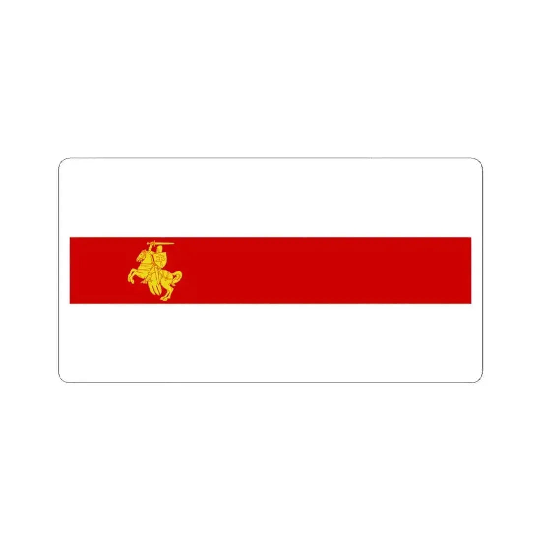 Flag of Belarus 1991-1995 Unofficial Variant (Belarus) STICKER Vinyl Kiss-Cut Decal 4 Inch White - The Sticker Space