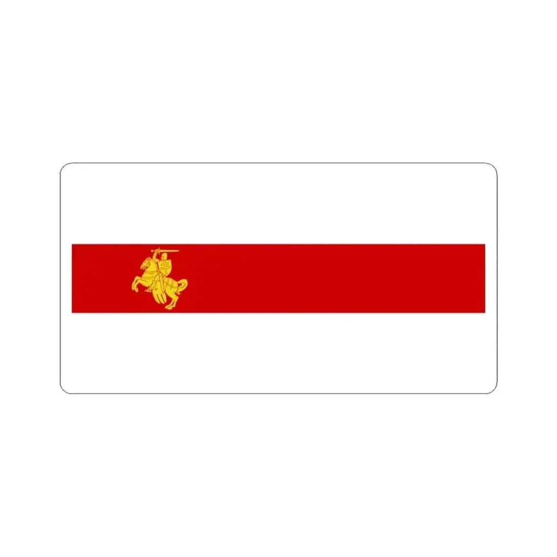 Flag of Belarus 1991-1995 Unofficial Variant (Belarus) STICKER Vinyl Kiss-Cut Decal 6 Inch White - The Sticker Space