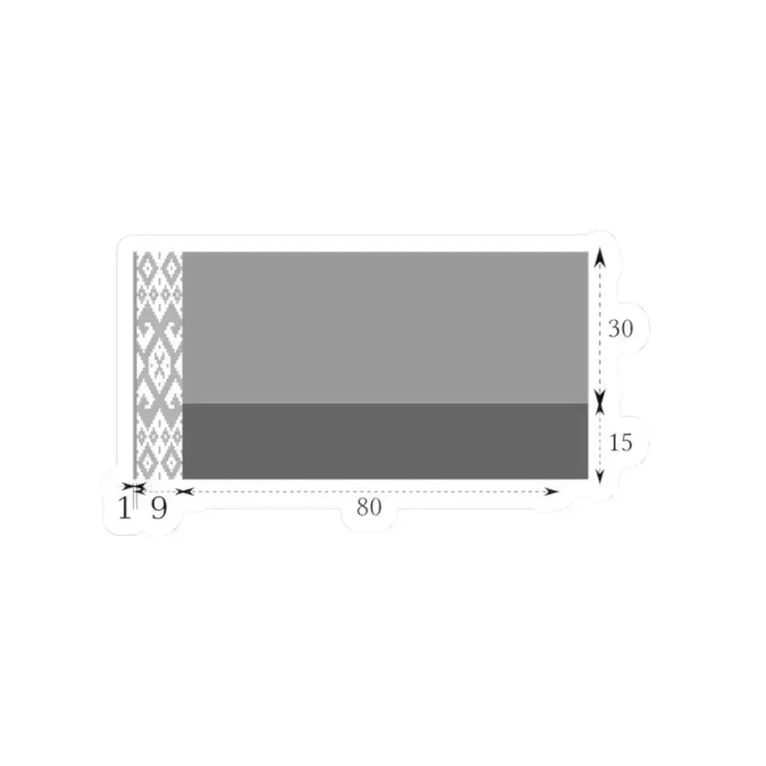 Flag of Belarus 2012 Construction (Belarus) STICKER Vinyl Kiss-Cut Decal 2 Inch White - The Sticker Space