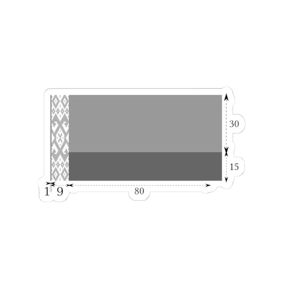 Flag of Belarus 2012 Construction (Belarus) STICKER Vinyl Kiss-Cut Decal 4 Inch White - The Sticker Space