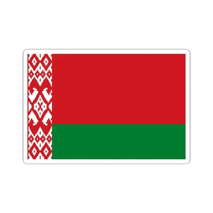 Flag of Belarus 3-2 (Belarus) STICKER Vinyl Kiss-Cut Decal 4 Inch White - The Sticker Space