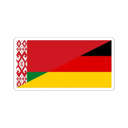 Flag of Belarus and Germany (Belarus) STICKER Vinyl Kiss-Cut Decal 4 Inch White - The Sticker Space