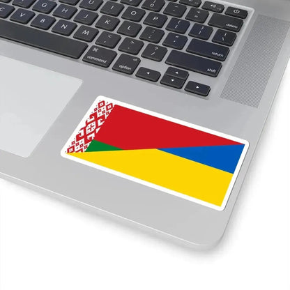 Flag of Belarus and Ukraine (Belarus) STICKER Vinyl Kiss-Cut Decal - The Sticker Space