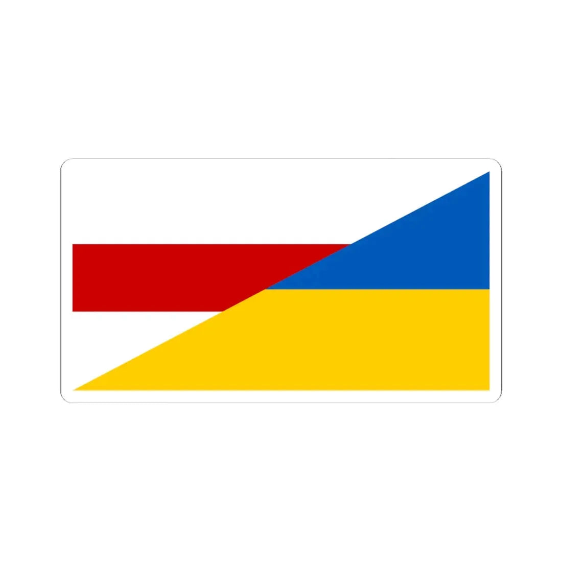 Flag of Belarus and Ukraine Old (Ukraine) STICKER Vinyl Kiss-Cut Decal 4 Inch White - The Sticker Space