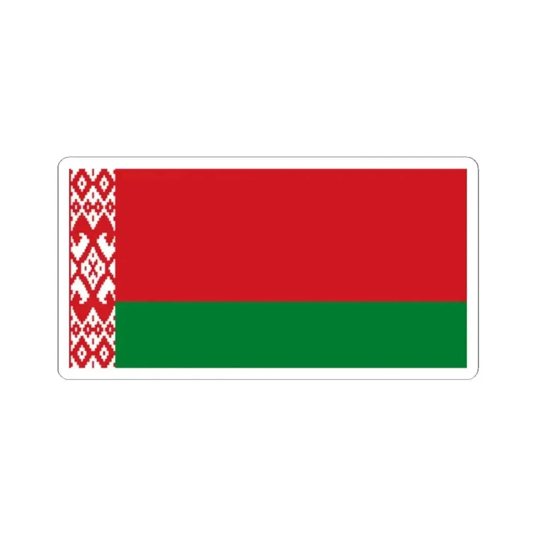 Flag of Belarus (Belarus) STICKER Vinyl Kiss-Cut Decal 2 Inch White - The Sticker Space