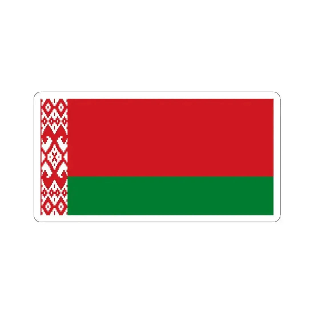 Flag of Belarus (Belarus) STICKER Vinyl Kiss-Cut Decal 3 Inch White - The Sticker Space