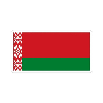 Flag of Belarus (Belarus) STICKER Vinyl Kiss-Cut Decal 3 Inch White - The Sticker Space